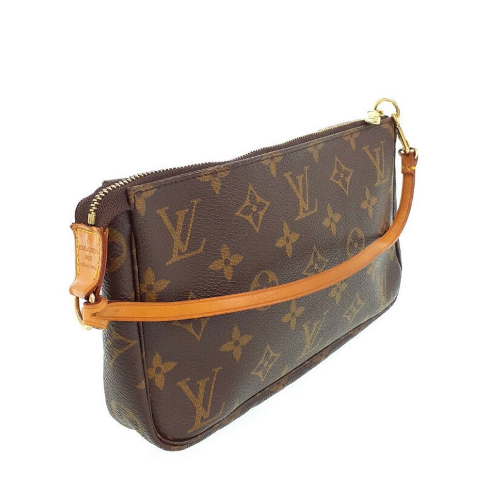 Louis Vuitton Monogram Leather Brown Pochette Accessoires Shoulder Bag - Picture 2 of 8